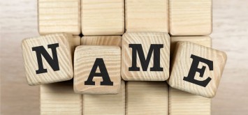 Name word in wooden blocks