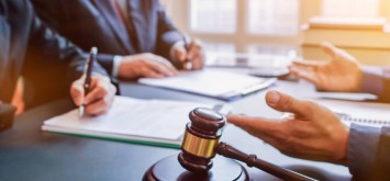 Judge with gavel