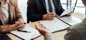 Company director in a meeting