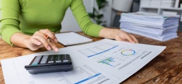 woman calculating finances