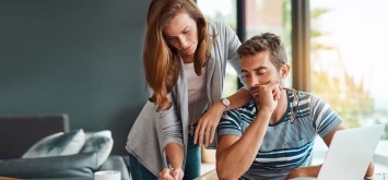 Couple working out tax
