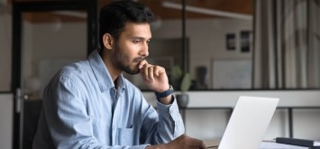 Businessman on laptop