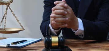 Judge with hammer and gavel