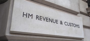HMRC His Majesty Revenue and Customs sign in London, UK.
